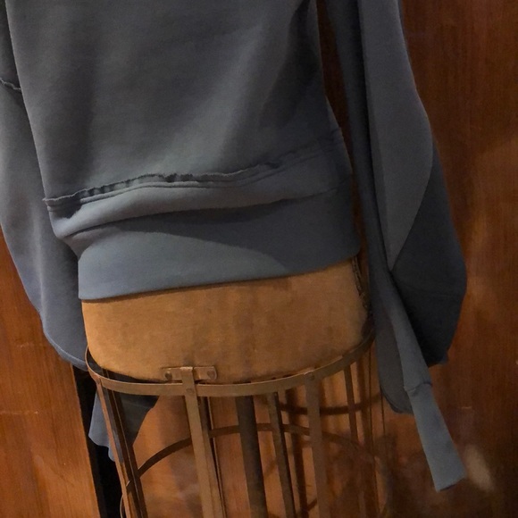 Burberry London Runway Sweatshirt asymmetrical off shoulder rare unique blue - Picture 6 of 14